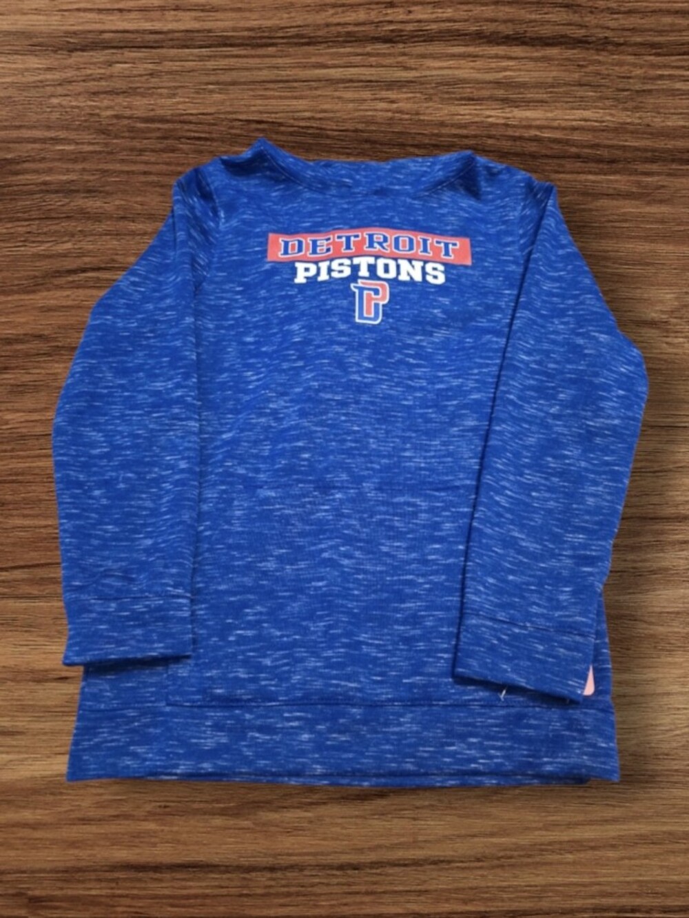 NBA Detroit Pistons Blue Heather Long-Sleeve Kids Hoodie